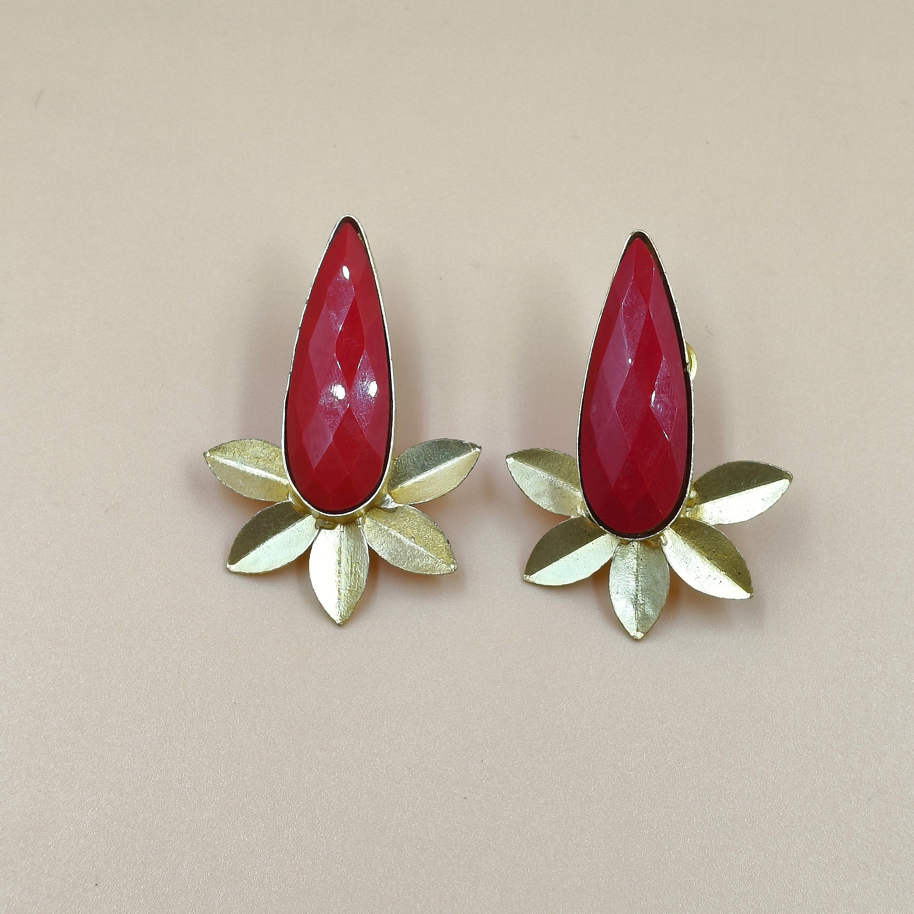 Crimson Petal Earrings