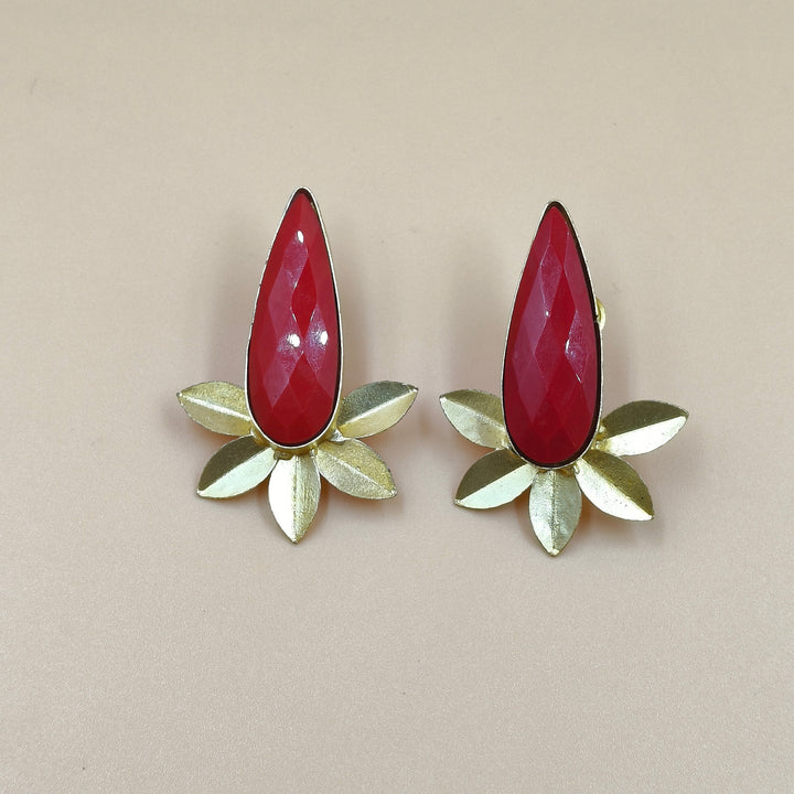 Crimson Petal Earrings