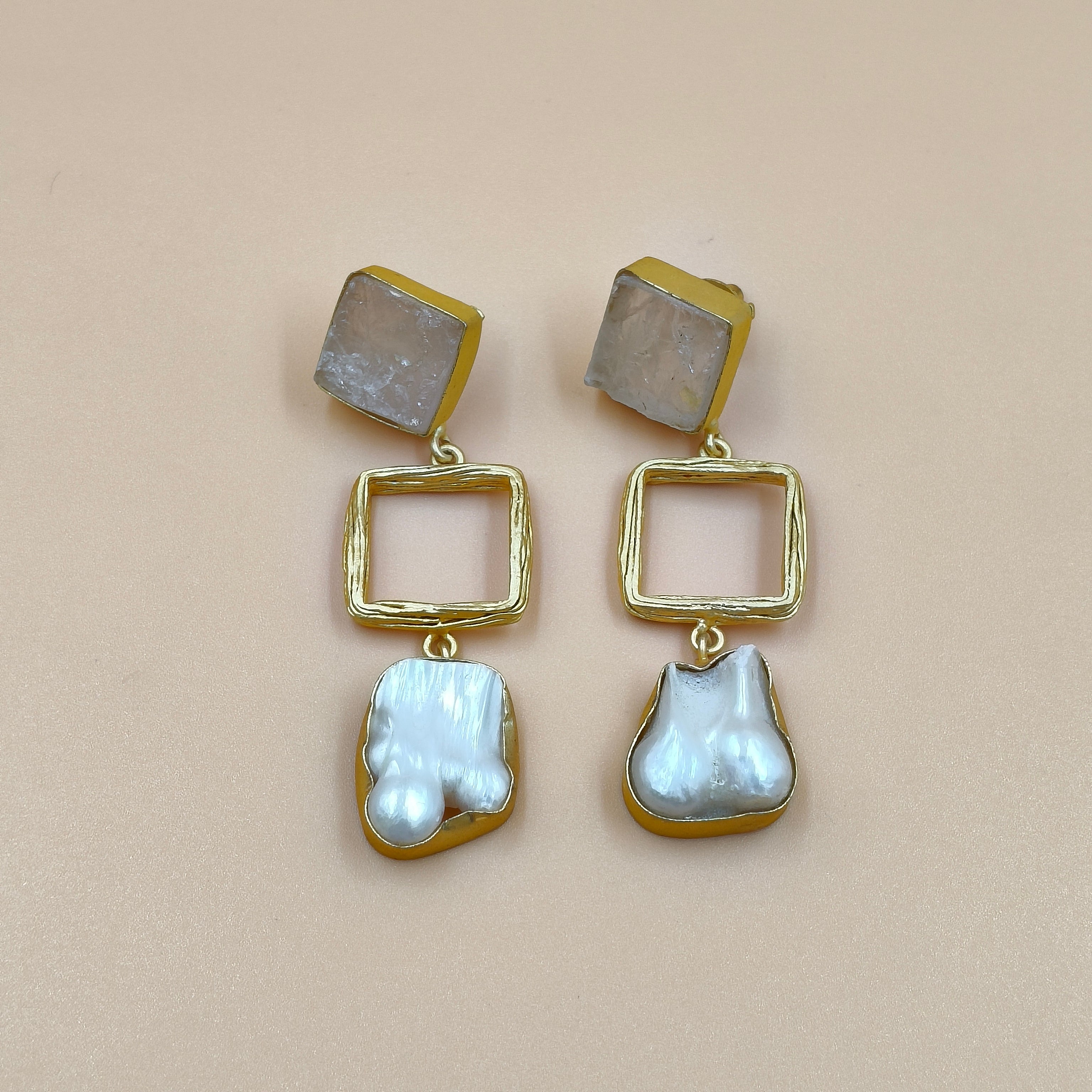 Artisan Pearl  Statement Earrings