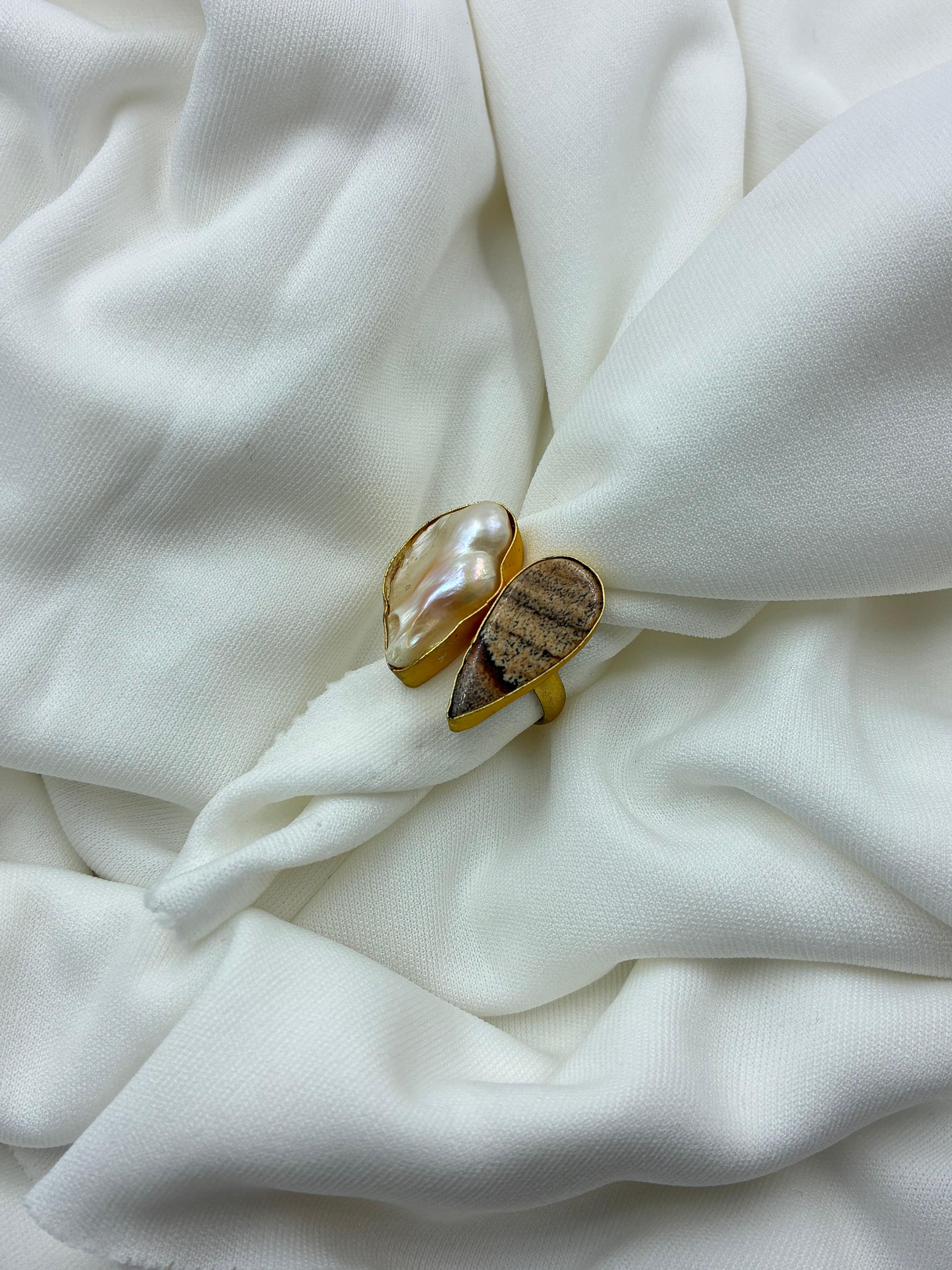 Pearl & Stone Statement Ring"