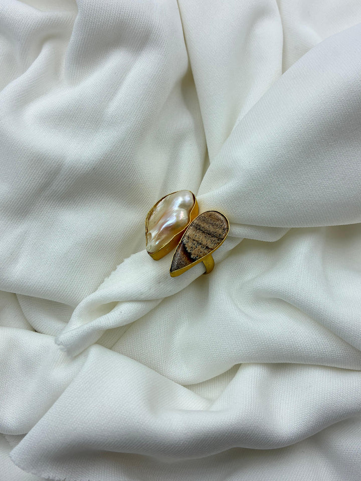 Pearl & Stone Statement Ring"