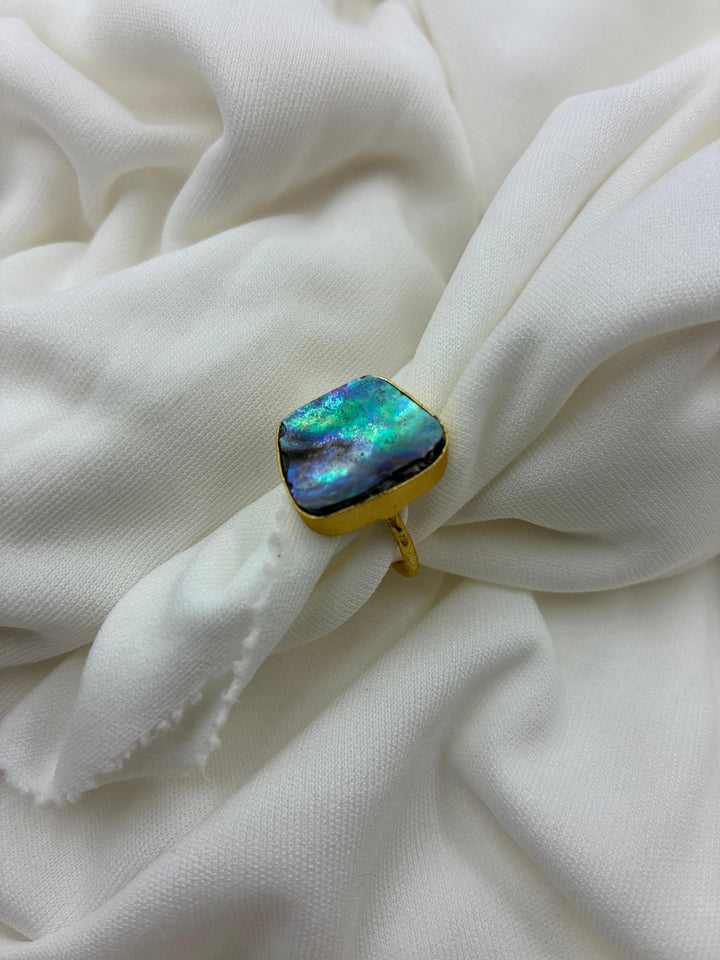 Luminous Abalone Gold Ring