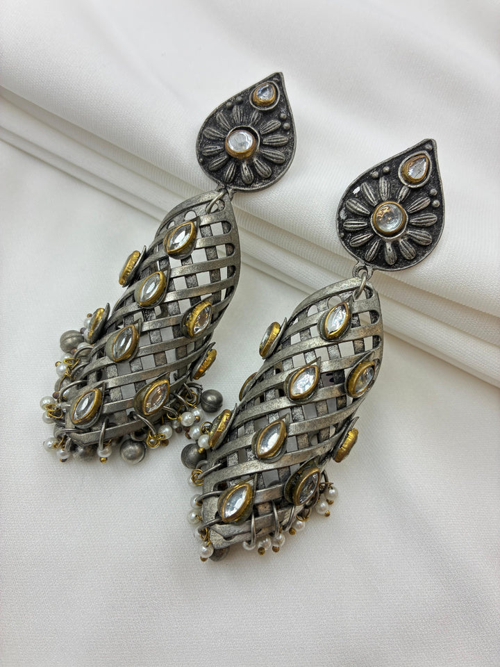 Royal Oxidised Charm Earrings