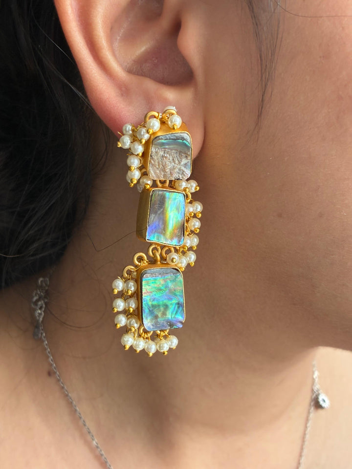 Iridescent Tide Pearl Earrings