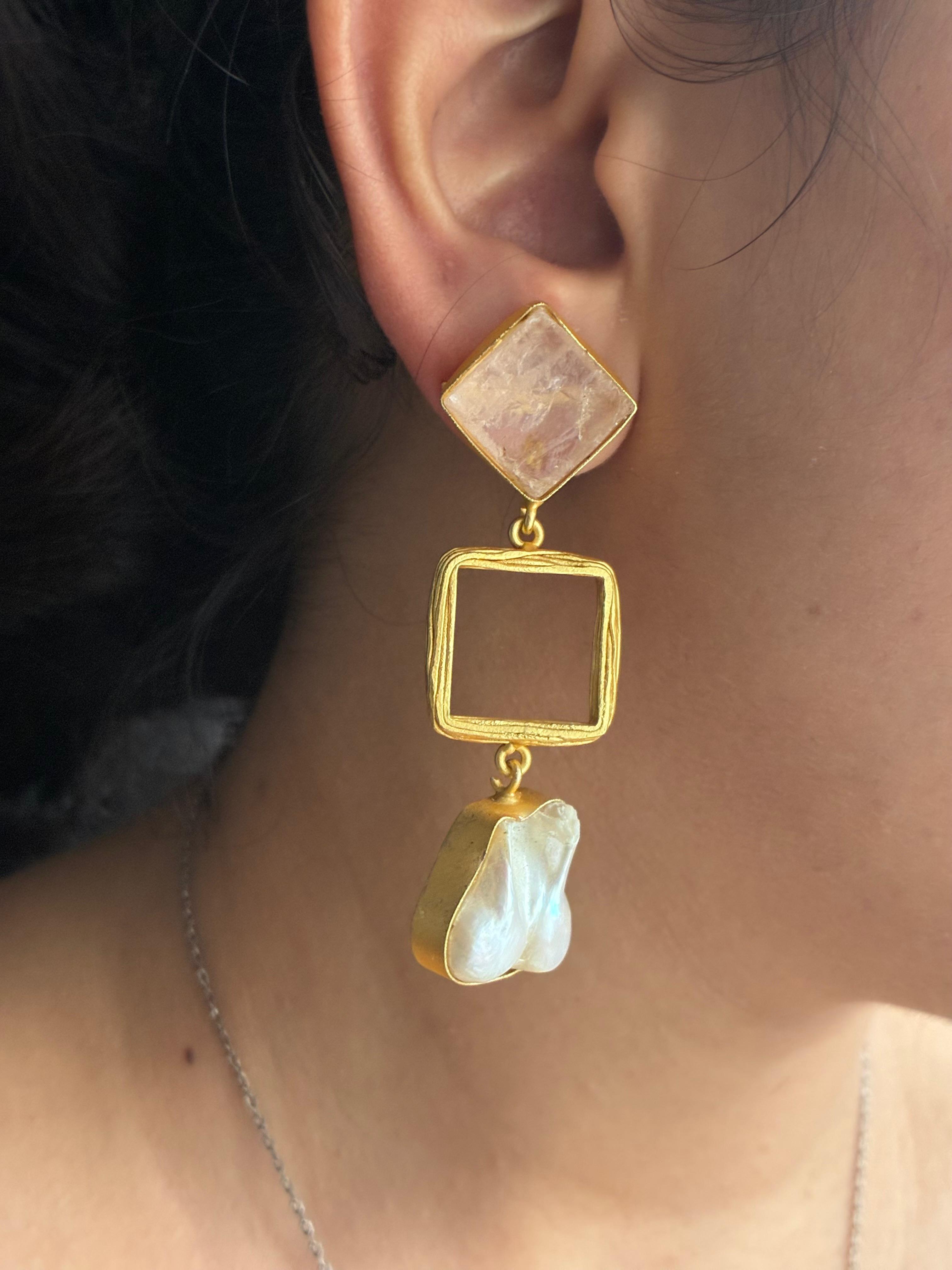 Artisan Pearl  Statement Earrings
