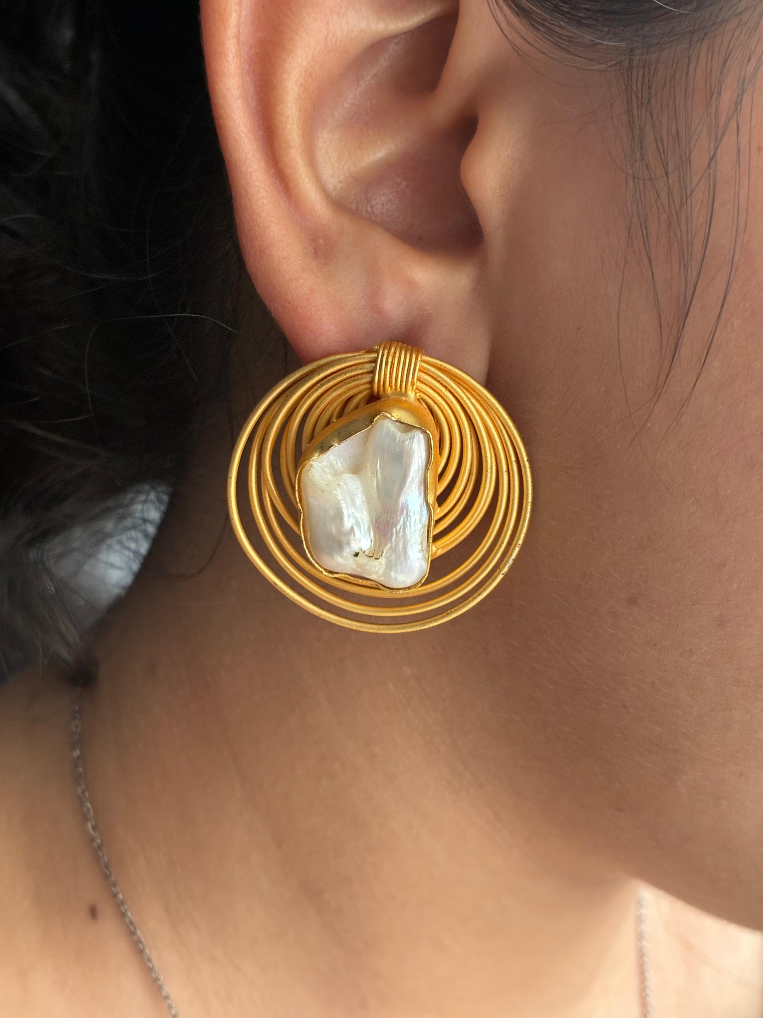 Orbit Pearl Earrings